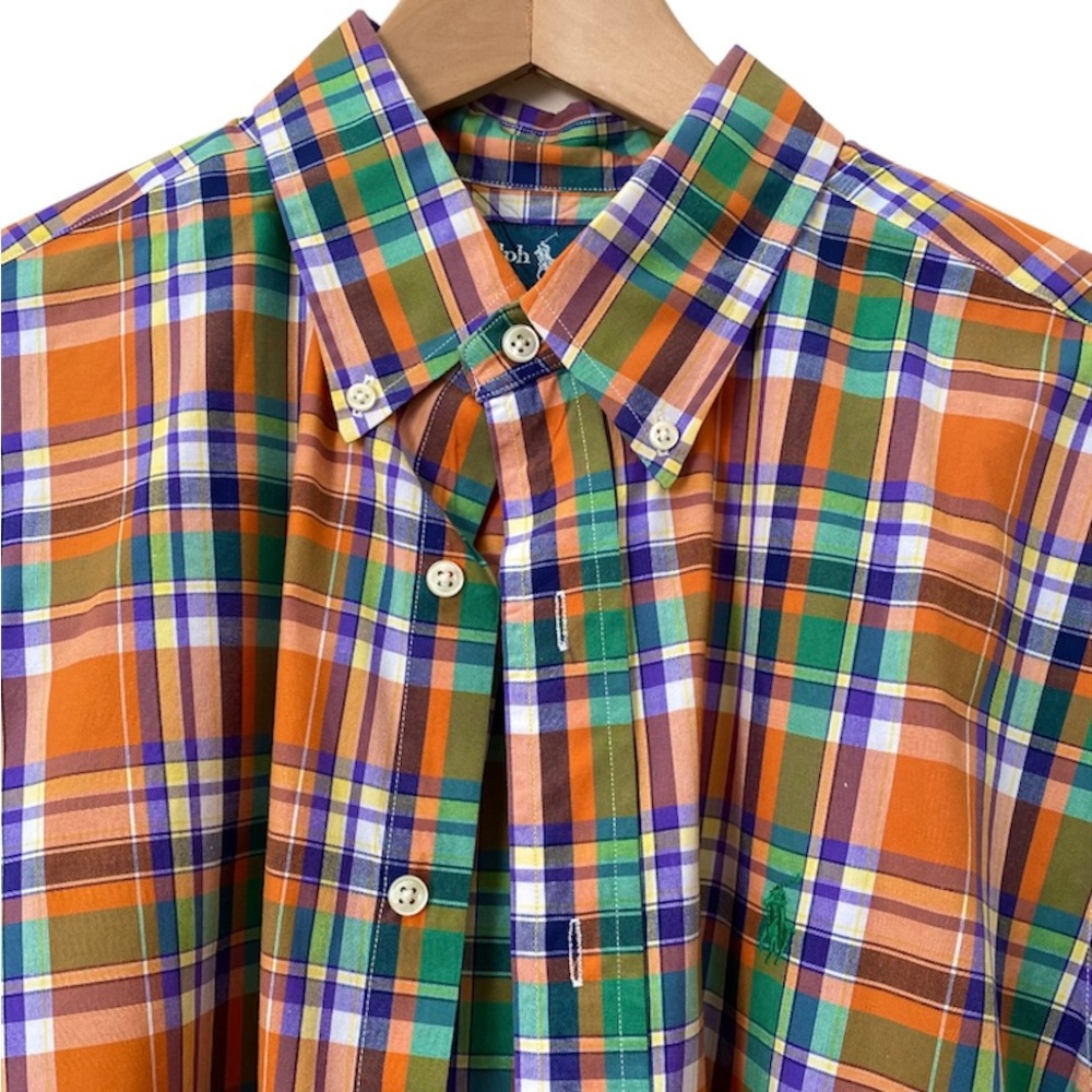 RALPH LAUREN CLASSIC FIT 100% COTTON PLAID MEN’S SHIRT, SIZE L/G
